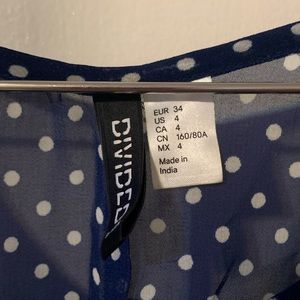 Size 4, navy, polka dot dress